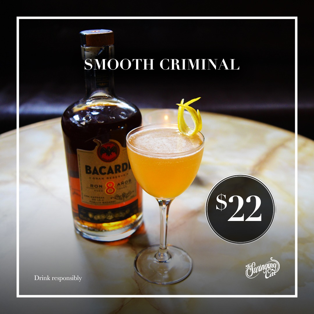 The Swinging Cat Cocktail of the Month November Smooth Criminal Rum Sherry Cocktail Bar Underground Sydney